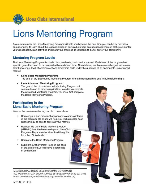 Lions New Member Orientation Training Guide