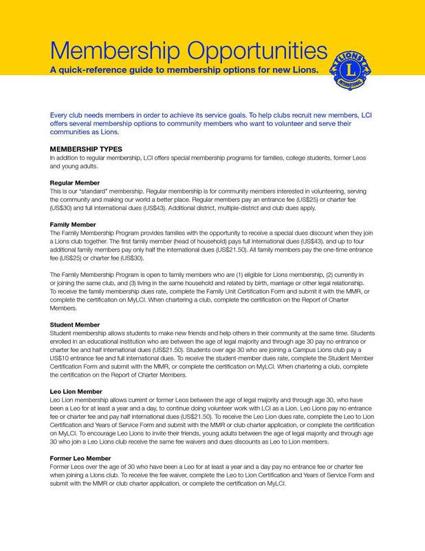 Membership Opportunities