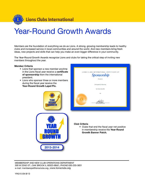 Year-Round Growth Awards