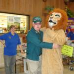 Everyone loved Leo the Lion, even District Governor Steve.