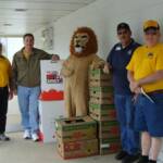 Reinhold Lions posing with part of their day’s collection.