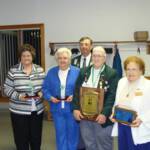 Award winners Lioness Gloria Burkhart, PA Fellow, Betty Funk, PA Fellow, Joan Rohrbach, PID Joseph Wroblewski Award and Betty Delong, Lions of the Year