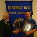 Baron Stiegel Lion, Craig Merkey, was awarded a Joseph L. Wroblewski Award 