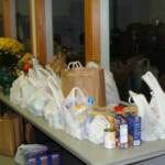 Bags and Bags of food given for local Food Bank
