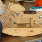 A Rocking Motor Cycle, which is chanced off each year,
 was made and donated by a fellow Lion member.